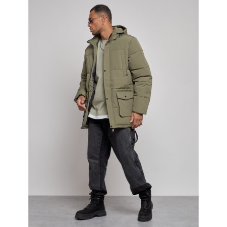 Extensive male winter park, size 52, green color-7
