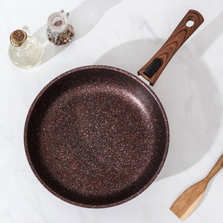 Granit Ultra pan, d = 28 cm, removable handle, anti -stick coating, brown color-1
