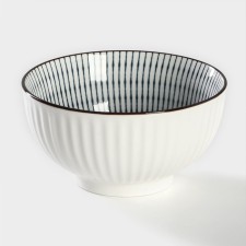 Poramic “Illusion” bowl, 300 ml, white and gray color