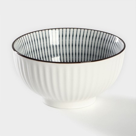 Poramic “Illusion” bowl, 300 ml, white and gray color