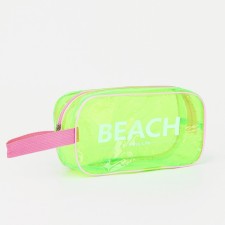 Lightning cosmetic bag, green color