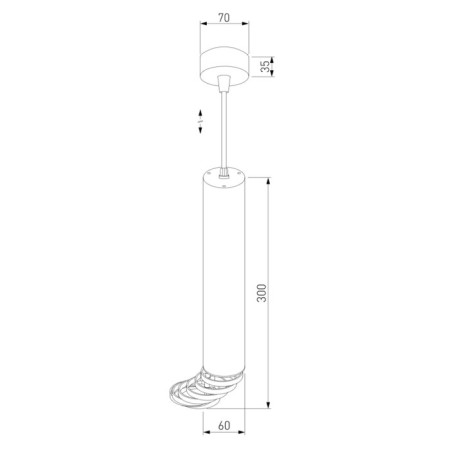 Suspended accent Elektrostandard, DLN102/DLN103 GU10 60x60x300 mm, IP20, white color-4