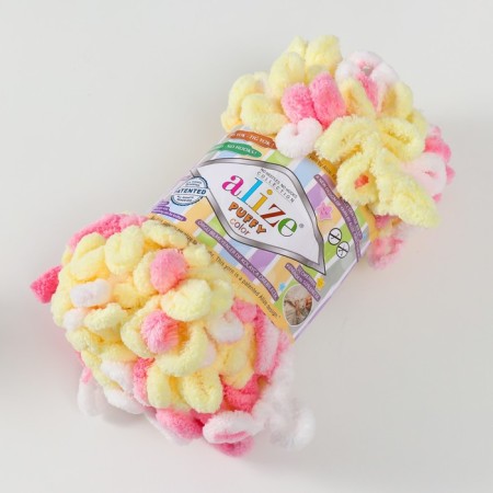 Yarn "Puffy Color" 100 % micropoliester 9m/100g (6369)-1