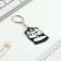 Key keychain acrylic "hamster", 7 x 12.5 cm