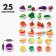Developing magnets “Studying colors and vegetables - fruits” (set 25 pcs)