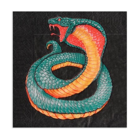 Paper Nev Line Design “Snake on Black” 3 layers, 33x33, 20 pcs.-4
