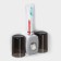 Holder for toothbrushes with a toothpaste squeezer, a glass 2 pcs, 20 × 10.2 × 6.2 cm, the color is gray