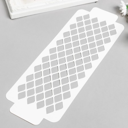 Tencil of border plastic "rhombics" plastic, 11x32 cm-2