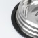 A bowl with a non -slip base with colored stripes, 470 ml, black