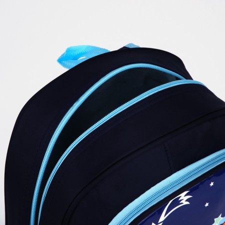 Baby backpack on lightning, 3 outer pockets, blue color-8