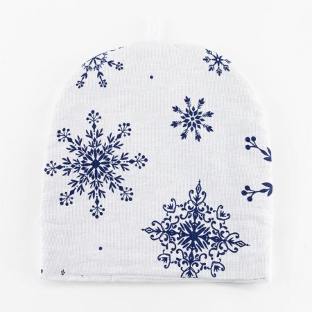 Growd on the kettle "Blue Snowflakes" 28x28cm, 100% hl., 164g/m2-1