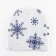 Growd on the kettle "Blue Snowflakes" 28x28cm, 100% hl., 164g/m2