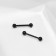 Piercing in the eyebrow "bar" classic, l = 13 mm, d = 3 mm, pair, black color