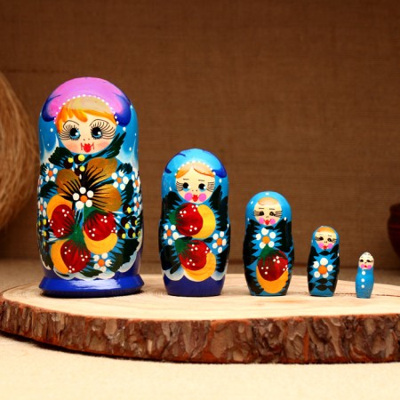 Матрёшка 5-кукольная "Уральская модница", 14-15 см