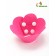 Veterinary collar made of felt "chamomile", size s, fuchsia