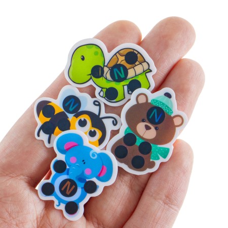 Children's thermometer - Sticking “Cute animals”, up to 40 °, set 4 pcs-1