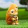 Garden figure "Squirrel with acorns" 13x9x14cm