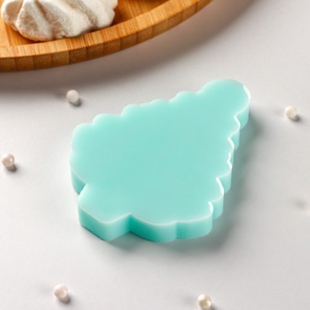 Silicone Mold “Christmas tree with gifts”, 8 × 5.8 × 0.8 cm, turquoise color-3
