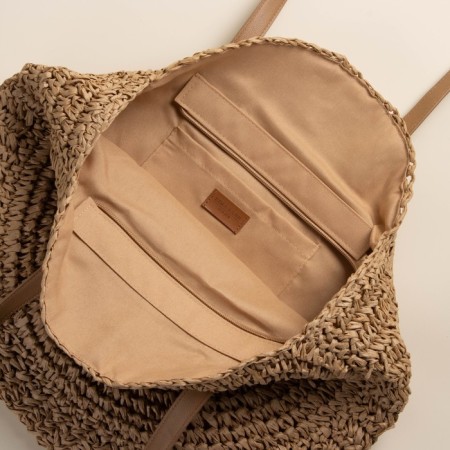Female Bag Sl Home, manual weaving, cotton, pens length 30 cm, 45 × 43 cm-4