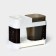 A stand for toothbrushes and paste with one glass, 15 × 7 × 12 cm, the color of coffee with milk