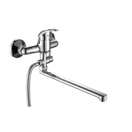 Fashun A2115 bath mixer, one -leaf, pour 270 mm, with a shower set, chrome