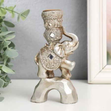 Souvenir Polystone Summary Sloval inserts "Indian elephant on stone" 12.5x6.5x3 cm