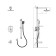 The shower system Rush Thira TR3635-60, single-leaf, built-in, tropical shower, watering can, chrome 97725