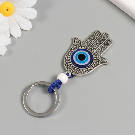 Keychain from the evil eye metal "Fatima hand" 4x8.2 cm-2