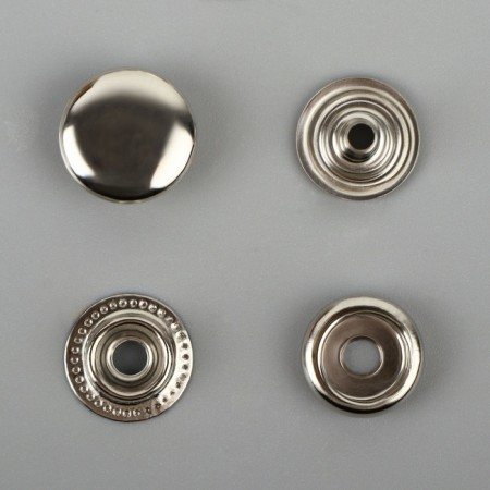 Installation button, omega (o-shaped), iron, d = 12 mm, silver color-2