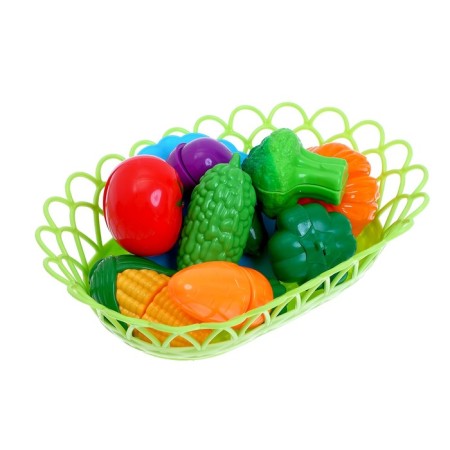 A set of products for cutting "Vegetables", in a basket, mix-4