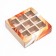 Box for 9 sweets with a shell "coffee with milk", 13.7 x 13.7 x 3.5