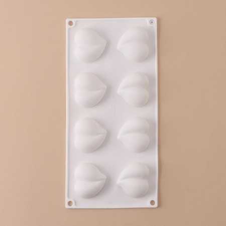 Form for mousse desserts and baking "Randeva", 30 × 14.4 × 2 cm, 8 cells (4.9 × 4.4 cm), white color-1