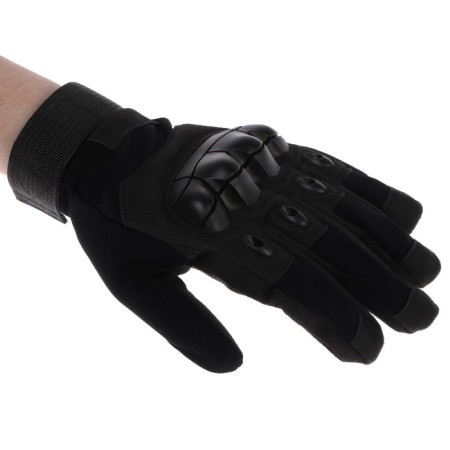 Motorcycle gloves with protective inserts, size m, black-2