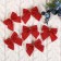 Jewelry decoration "Bow - Shine" (set 12 pcs) 4.5x5.5 cm, red