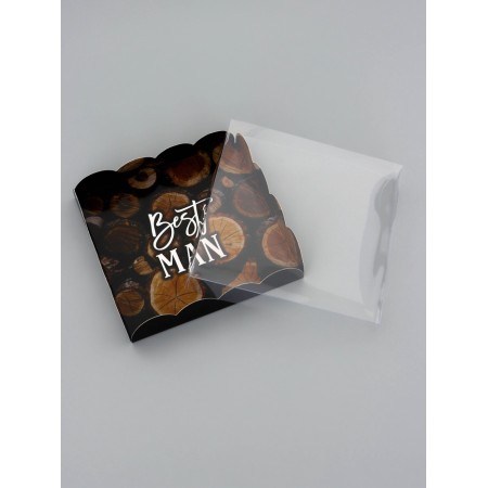 Cookie box, confectionery packaging, "man", 15 x 15 x 3 cm-3