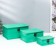 Casket wood rectangle board (set 3 pcs) green 20.5x10x15 cm