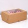 Box for 6 cupcakes with a window, craft, 25 x 17 x 10 cm