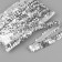 Decorative braid with sequins, elastic band, 2 cm, 9 ± 0.5 m, silver color