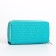 Women's wallet with a zipper, turquoise color