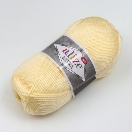 Extra yarn 100% acrylic 220m/100g (01 milk)-1