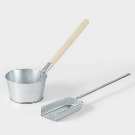 Set "Bann", a galvanized scoop, bucket 1.5 liters-1