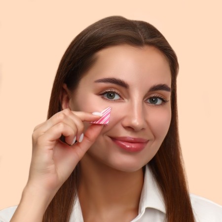 Makeup sponge, set - 6 pcs, 3.5 × 1.5 cm, PVC box, color mix-3