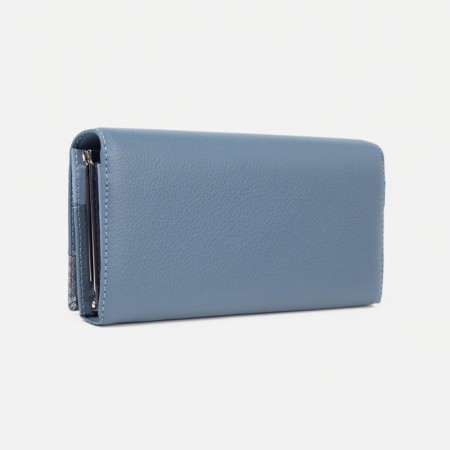 Women's wallet on magnets, blue color-1