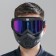 Mask glasses for motor vehicles, collapsible, chameleon glass, black