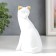 Polystone souvenir "White cat with golden ears" 4x6.5x10.7 cm