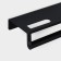Holder for toilet paper with a shelf, 18 × 9.7 × 7.5 cm, black color