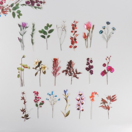 Stickers for creativity PVC "Flora" set 40 pcs 9x10.5 cm