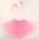 Carnival set "Princess" 3 objects: skirt, rim, rod, color pink