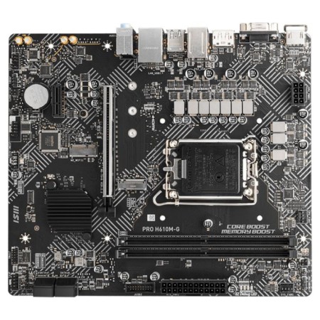 The MSI Pro H610M-G 1700 Intel H610 2XDDR5 MATX AC'97 8ch (7.1) GBLAN+ VGA+ 106498