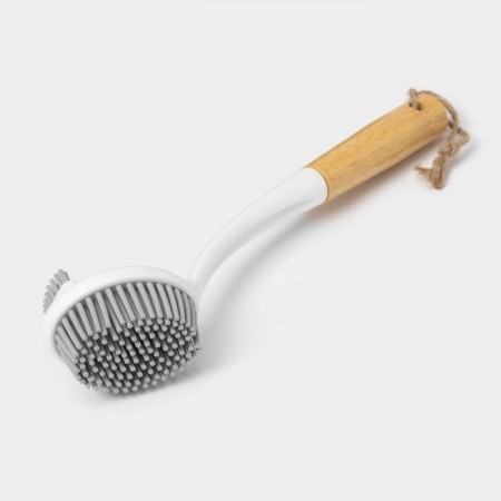 Meli shade brush, bamboo handle, double -sided, TPR pile 1.8 cm, 5 × 26.5 cm-2